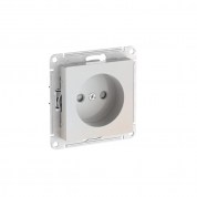 ATLASDESIGN РОЗЕТКА без заземления со шторками, 16А, мех., быстрозажим. клем., ЖЕМЧУГ