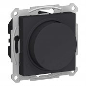 ATLASDESIGN СВЕТОРЕГУЛЯТОР (диммер) поворотно-нажимной, LED, RC, 400Вт, механизм, КАРБОН