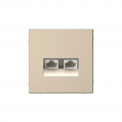 ARTGALLERY РОЗЕТКА двойная компьютерная RJ45+RJ45, кат. 5е, механизм, ШАМПАНЬ