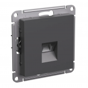 ATLASDESIGN РОЗЕТКА компьютерная RJ45 кат. 6A, механизм, БАЗАЛЬТ