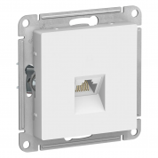 ATLASDESIGN РОЗЕТКА компьютерная RJ45 кат. 6A, механизм, БЕЛЫЙ