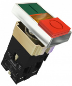 Перекл. I-O PPBB D22 ЗЕЛ-КР неон 220В ПЕ-22