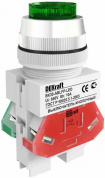 Выкл. кноп. ABLFP D30 мм ЗЕЛЕНЫЙ LED 220В ВK-30