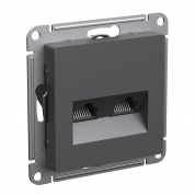 ATLASDESIGN РОЗЕТКА двойная компьютерная RJ45+RJ45 кат. 5e, механизм, БАЗАЛЬТ