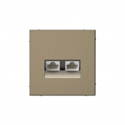 ARTGALLERY РОЗЕТКА двойная компьютерная RJ45+RJ45, кат. 5е, механизм, МОККО