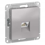 ATLASDESIGN РОЗЕТКА компьютерная RJ45 кат. 6A, механизм, АЛЮМИНИЙ