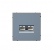 ARTGALLERY РОЗЕТКА двойная компьютерная RJ45+RJ45, кат. 5е, механизм, ГРИФЕЛЬ