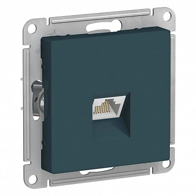 ATLASDESIGN РОЗЕТКА компьютерная RJ45 кат. 6A, механизм, ИЗУМРУД