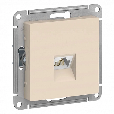 ATLASDESIGN РОЗЕТКА компьютерная RJ45 кат. 6A, механизм, БЕЖЕВЫЙ