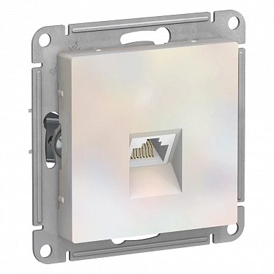 ATLASDESIGN РОЗЕТКА компьютерная RJ45 кат. 6A, механизм, ЖЕМЧУГ
