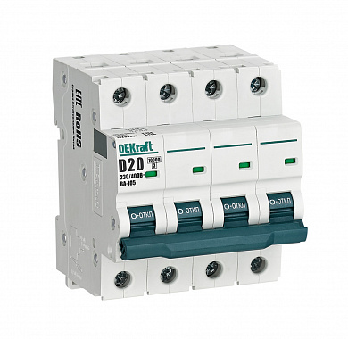Авт. выкл. 4P 20A х-ка D ВА-105 10кА