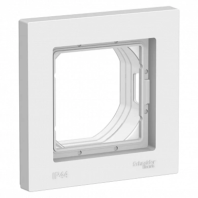 ATLASDESIGN AQUA 1-постовая РАМКА, IP44, БЕЛЫЙ