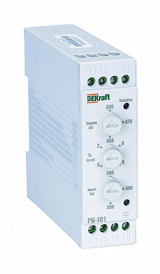 Реле контроля фаз 380В тип 02 серии РК-101 Dekraft