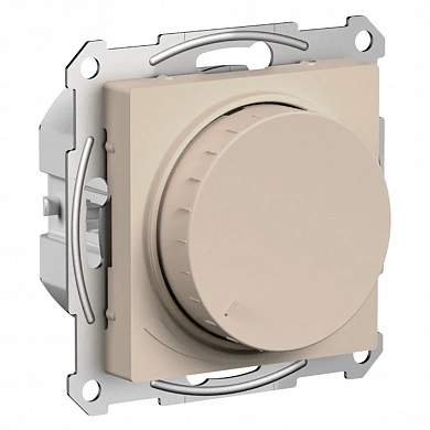 ATLASDESIGN СВЕТОРЕГУЛЯТОР (диммер) поворотно-нажимной, LED, RC, 400Вт, механизм, ПЕСОЧНЫЙ
