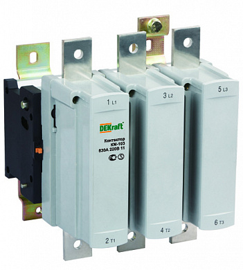 Контактор 500А 220В АС3 1НО+1НЗ КМ-103 Dekraft