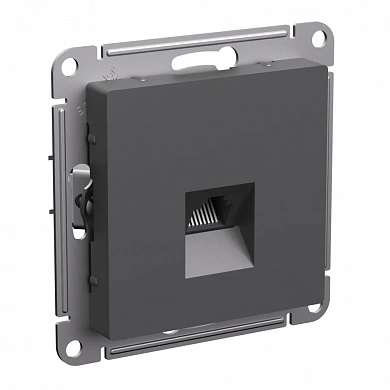 ATLASDESIGN РОЗЕТКА компьютерная RJ45 кат. 5e, механизм, БАЗАЛЬТ