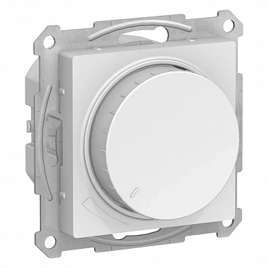 ATLASDESIGN СВЕТОРЕГУЛЯТОР (диммер) поворотно-нажимной, LED, RC, 400Вт, механизм, БЕЛЫЙ