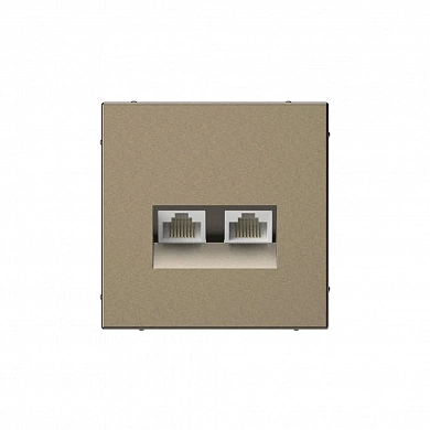 ARTGALLERY РОЗЕТКА двойная компьютерная RJ45+RJ45, кат. 5е, механизм, МОККО